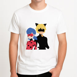 Red And Blue Unisex T-Shirt, worn by a male model.