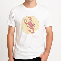 Scorpio - Tarot Cards Unisex T-Shirt, worn by a male model.
