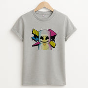 Neon Logo White Helmet DJ T-Shirt 2