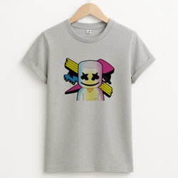 Neon Logo White Helmet DJ T-Shirt