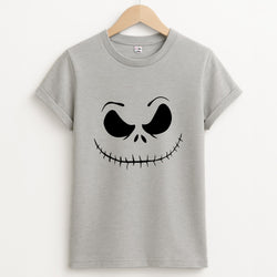 Pink Jack Skeleton Unisex Grey T-Shirt