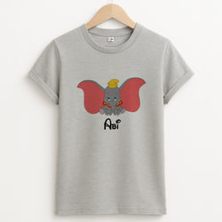 Dumbo - Personalised Fairytale Unisex Grey T-Shirt