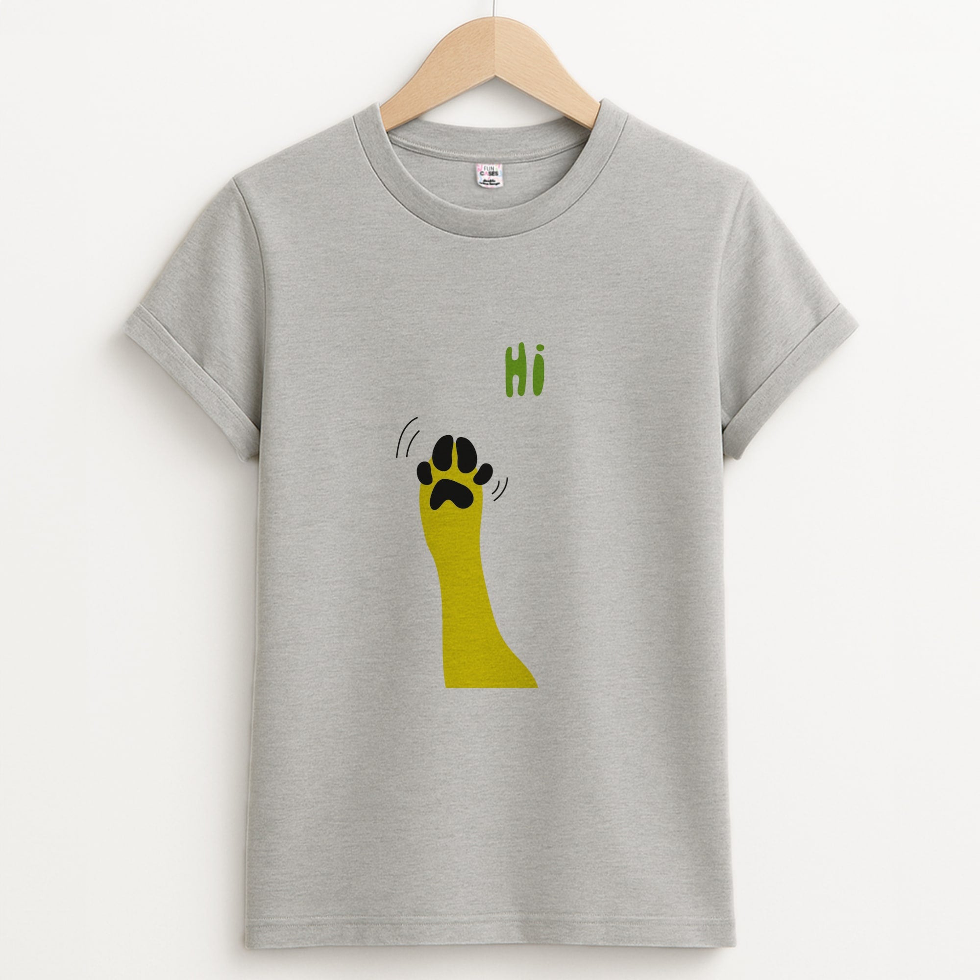 Hi - Dog Patterns Unisex Grey T-Shirt