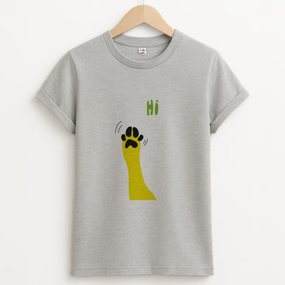 Hi - Dog Patterns Unisex Grey T-Shirt