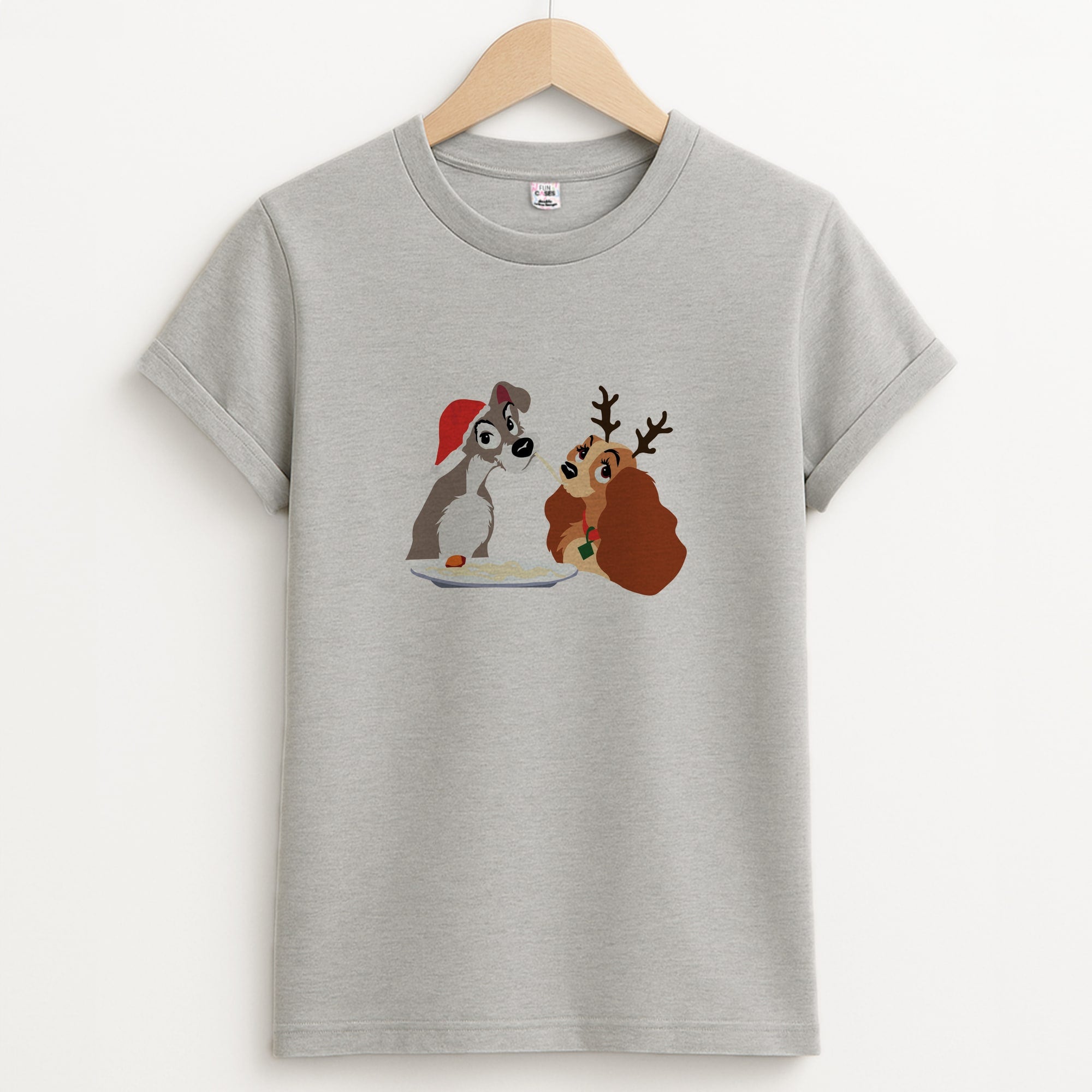 Christmas Lady Unisex Grey T-Shirt
