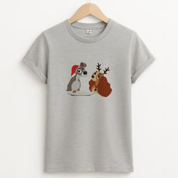 Christmas Lady Unisex Grey T-Shirt