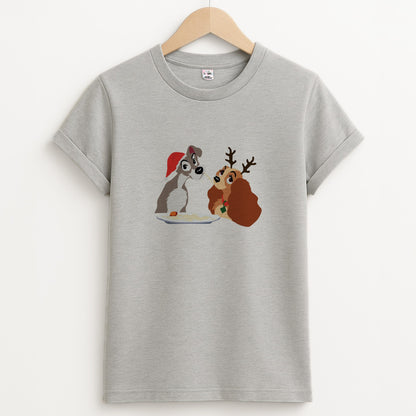 Christmas Lady Unisex Grey T-Shirt