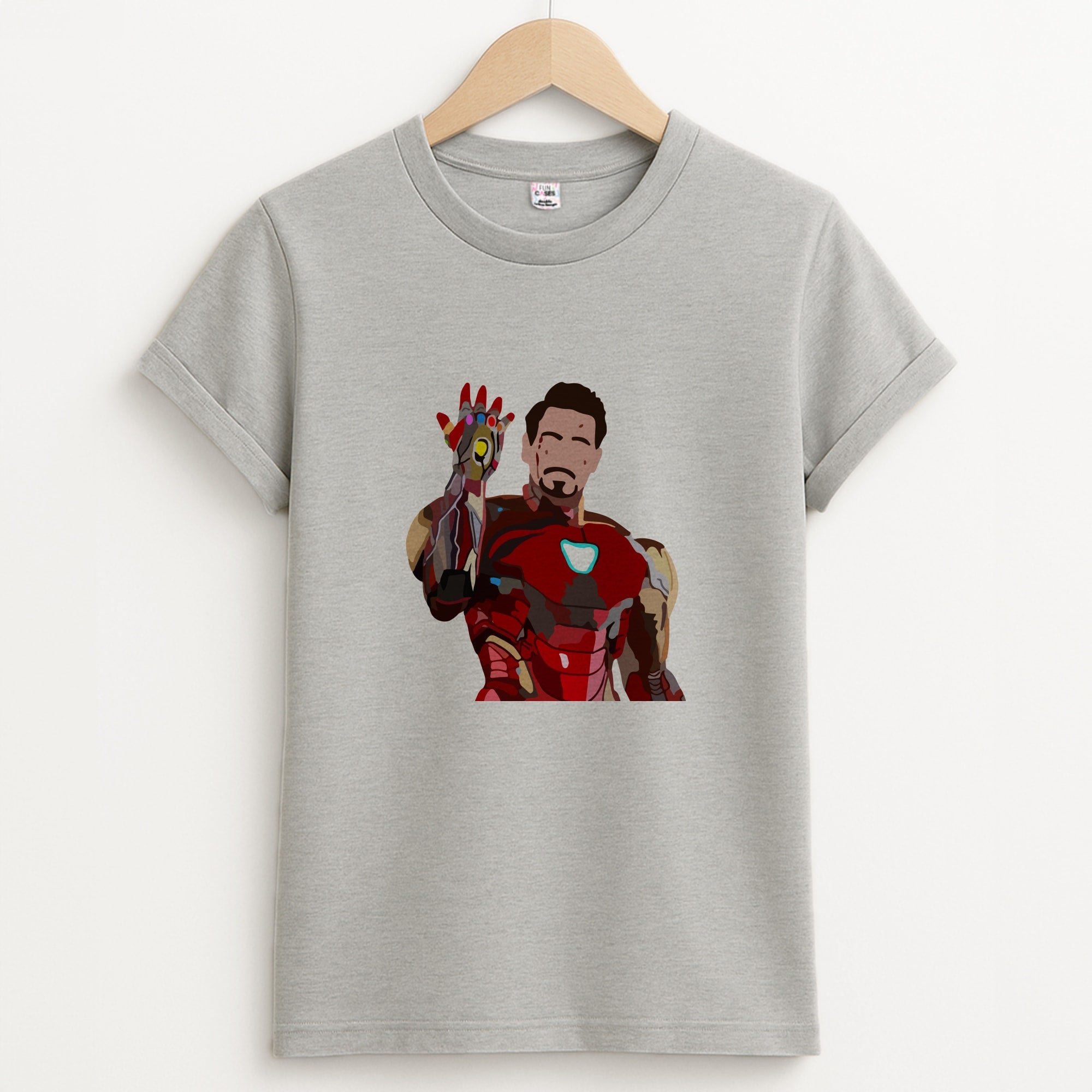 Iron Man Unisex Grey T-Shirt