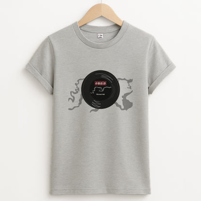 Wonderwall Record Unisex Grey T-Shirt