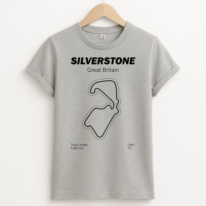 Silverstone Circuit Unisex Grey T-Shirt