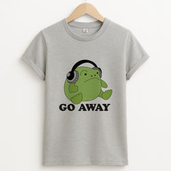Go Away Grumpy Frog  Unisex Grey T-Shirt