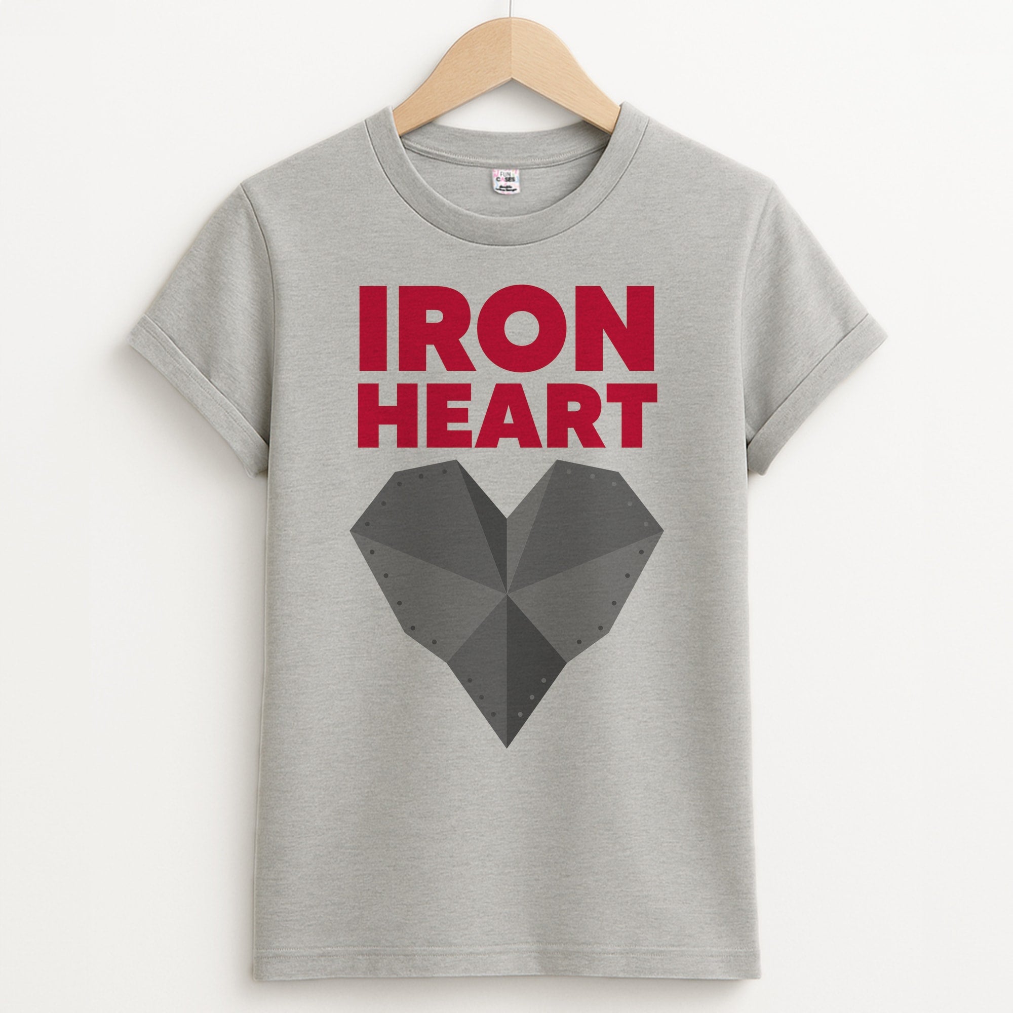Metal Heart - Ironheart Grey Unisex T-Shirt