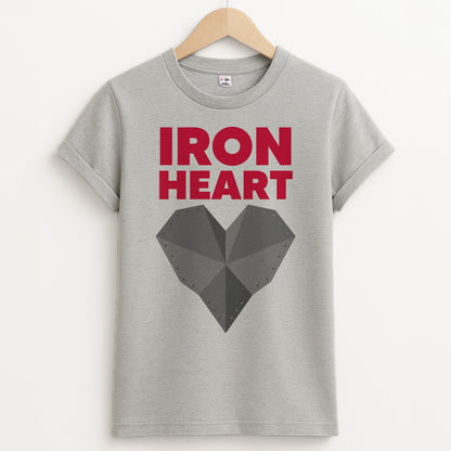 Metal Heart - Ironheart Grey Unisex T-Shirt