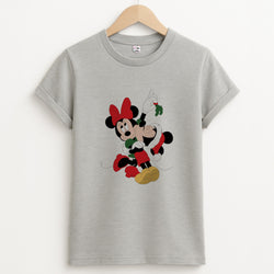 Mistletoe Fairytale Mice - Christmas Unisex Grey T-Shirt