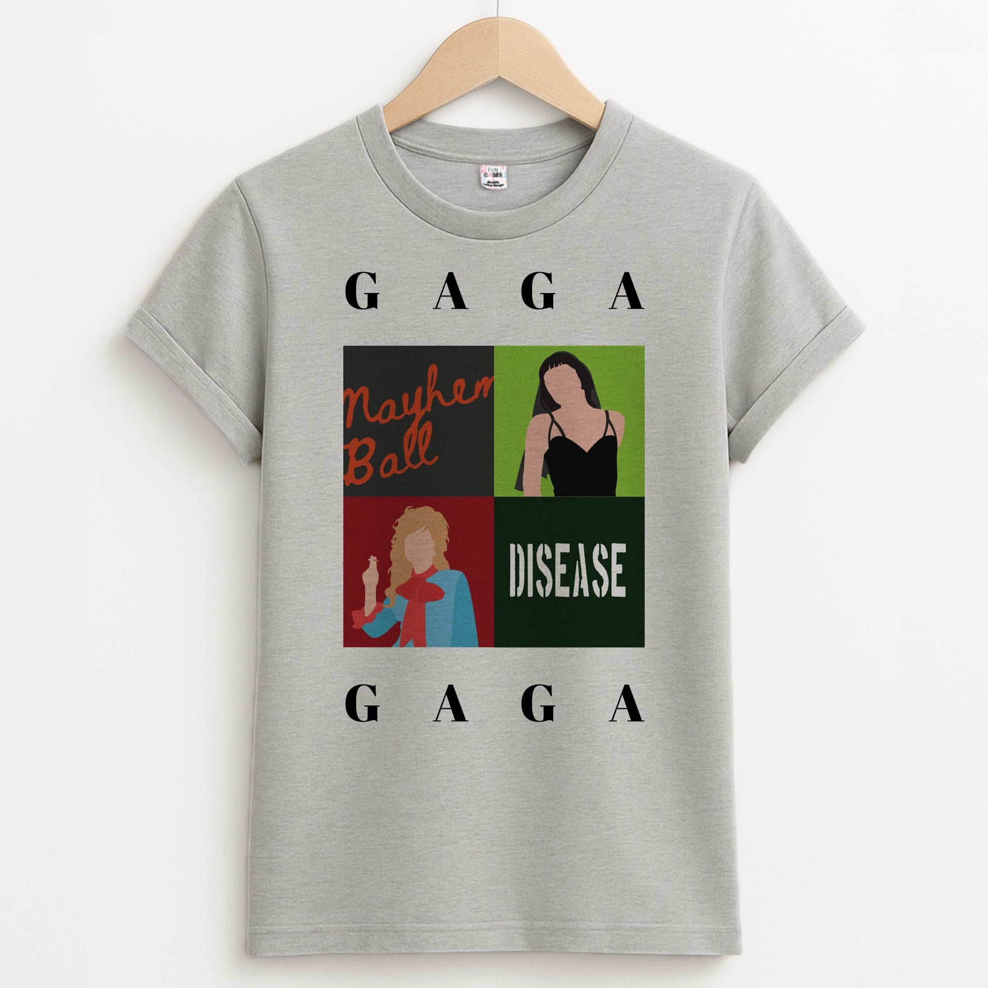Gaga Collage Unisex Grey T-Shirt