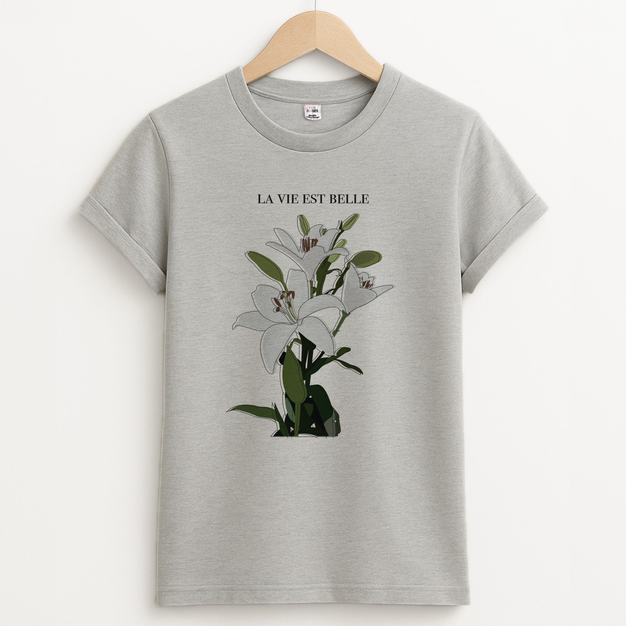 La Vie Est Belle - Clean Girl Aesthetic Unisex Grey T-Shirt