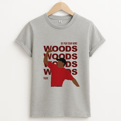 Woods Dark Red Unisex Grey T-Shirt