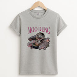 Moo Collage Unisex Grey T-Shirt