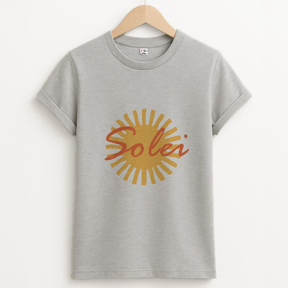 Abstract Sun Solei Unisex Grey T-Shirt