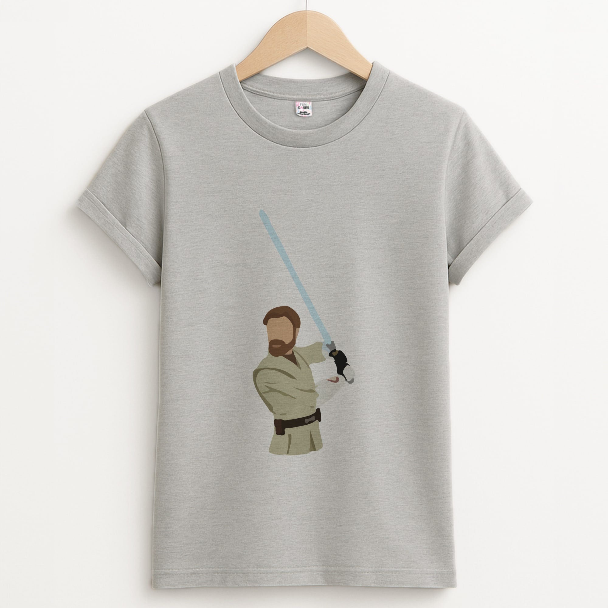 Kenobi Faceless Unisex Grey T-Shirt