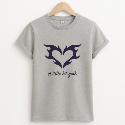 A Little Bit Goth Purple Unisex Grey T-Shirt