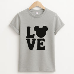 Mouse Love Valentine's Unisex Grey T-Shirt