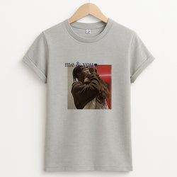 Me And You - Personalised Couples Unisex Grey T-Shirt
