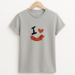 I love Dachshunds Unisex Grey T-Shirt