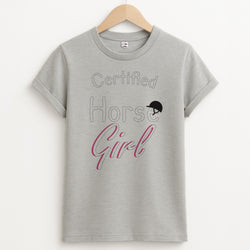 Certified Horse Girl - Horses Unisex Grey T-Shirt