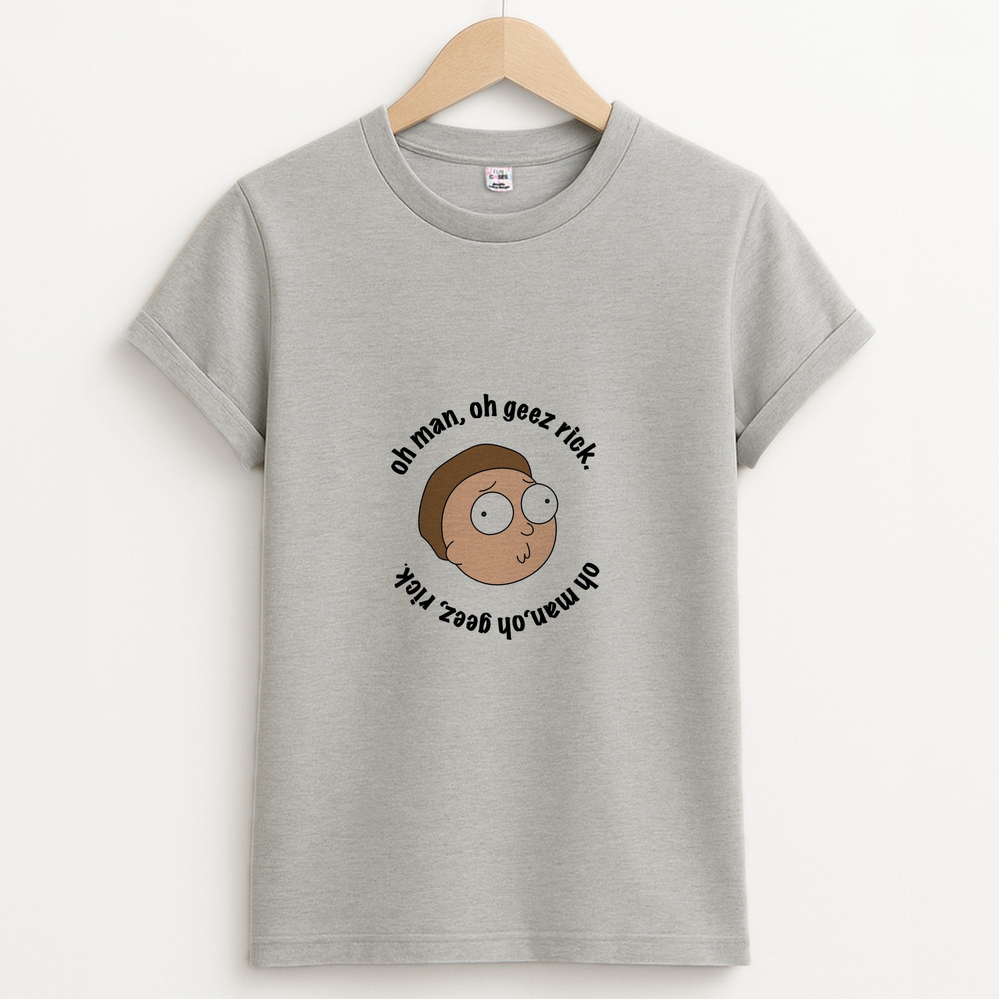 Oh man, oh geez Rick - RAM Unisex Grey T-Shirt