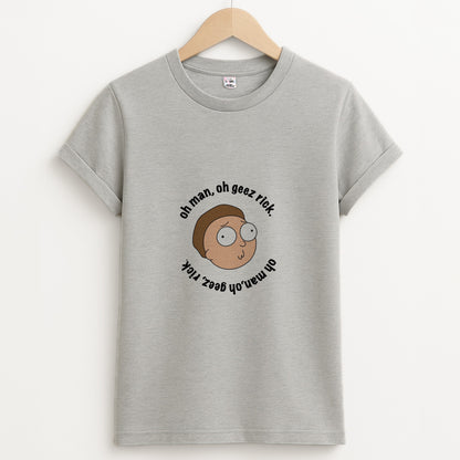 Oh man, oh geez Rick - RAM Unisex Grey T-Shirt