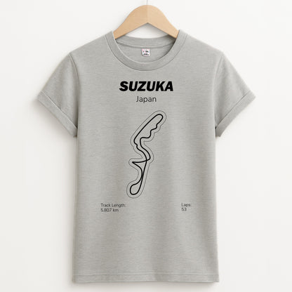 Suzuka Circuit Unisex Grey T-Shirt