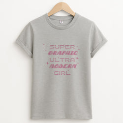 Super Graphic Ultra Modern Girl - Chappell Unisex Grey T-Shirt