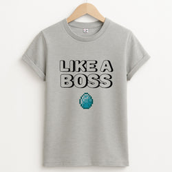 Like A Boss Unisex Grey T-Shirt