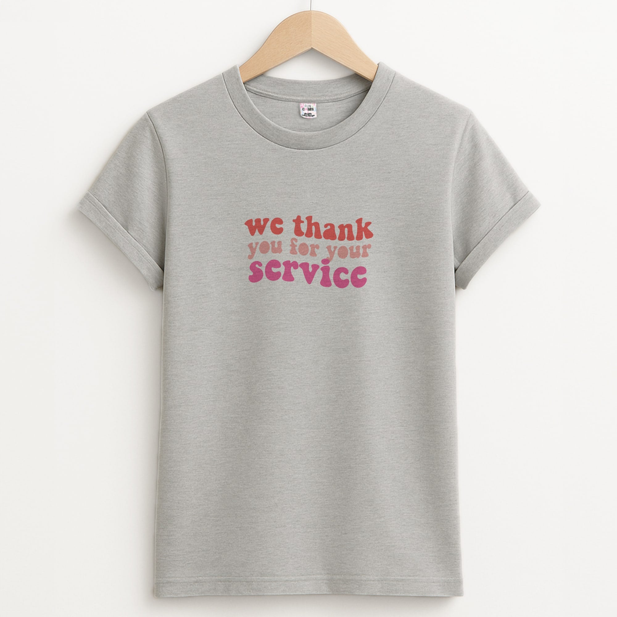 We Thank You For Your Service - Heart TV Unisex Grey T-Shirt