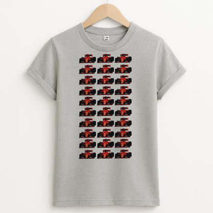 F1 Car Collage Unisex Grey T-Shirt