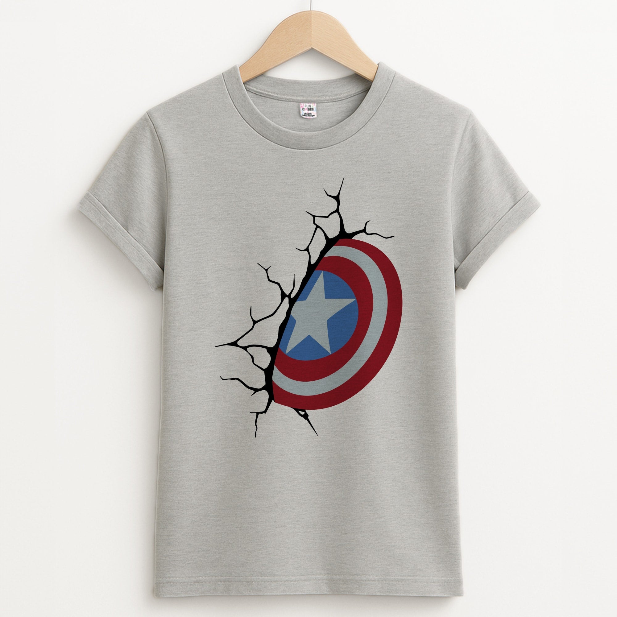 Shield Break Unisex Grey T-Shirt
