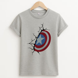 Shield Break Unisex Grey T-Shirt