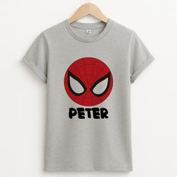 SpiderMan - Personalised Superhero Comic Unisex Grey T-Shirt