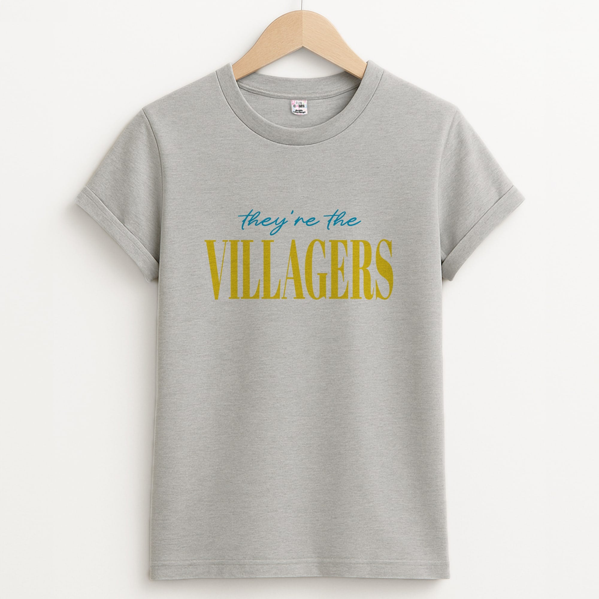 They're The Villagers Blue Unisex Grey T-Shirt