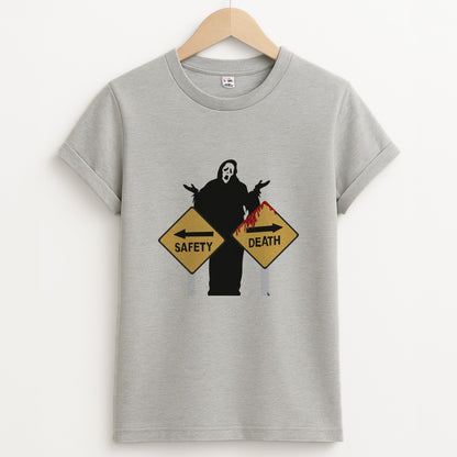Safety Or Death - Scream Unisex Grey T-Shirt