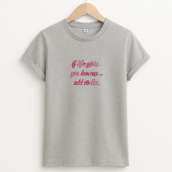 If Life Gives You Lemons, Add Vodka - Sassy Quotes Unisex Grey T-Shirt