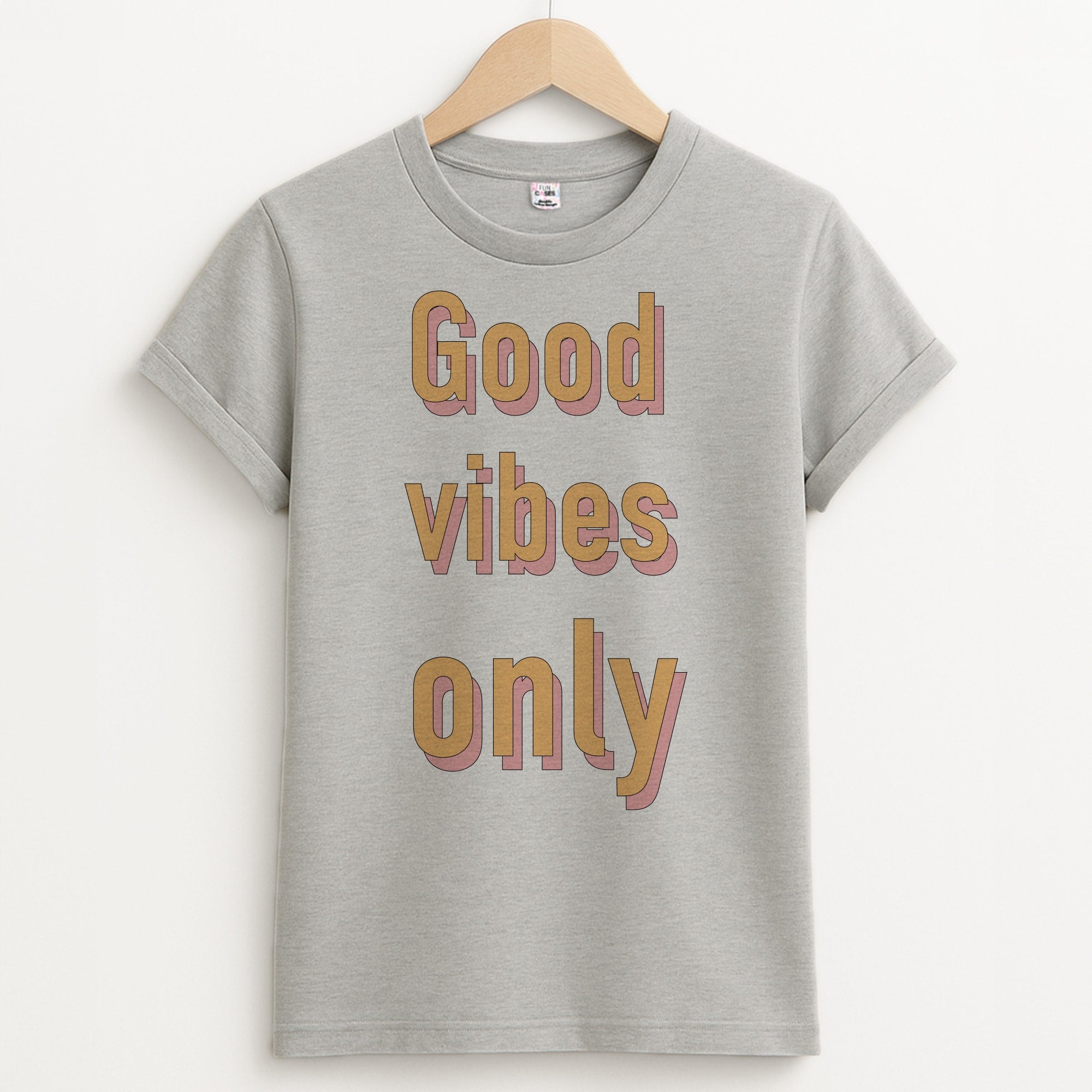 Good Vibes Only Unisex Grey T-Shirt
