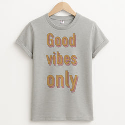 Good Vibes Only Unisex Grey T-Shirt