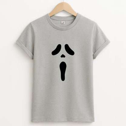 Scream Face Unisex Grey T-Shirt