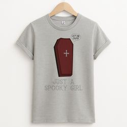Just A Spooky Girl Unisex Grey T-Shirt