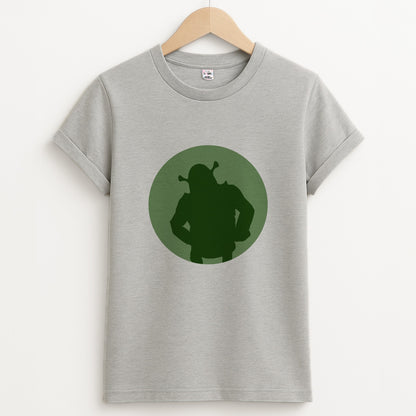 Green Ogre Outline Unisex Grey T-Shirt