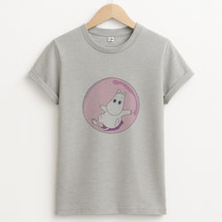 Moomin In A Pink Bubble  Unisex Grey T-Shirt