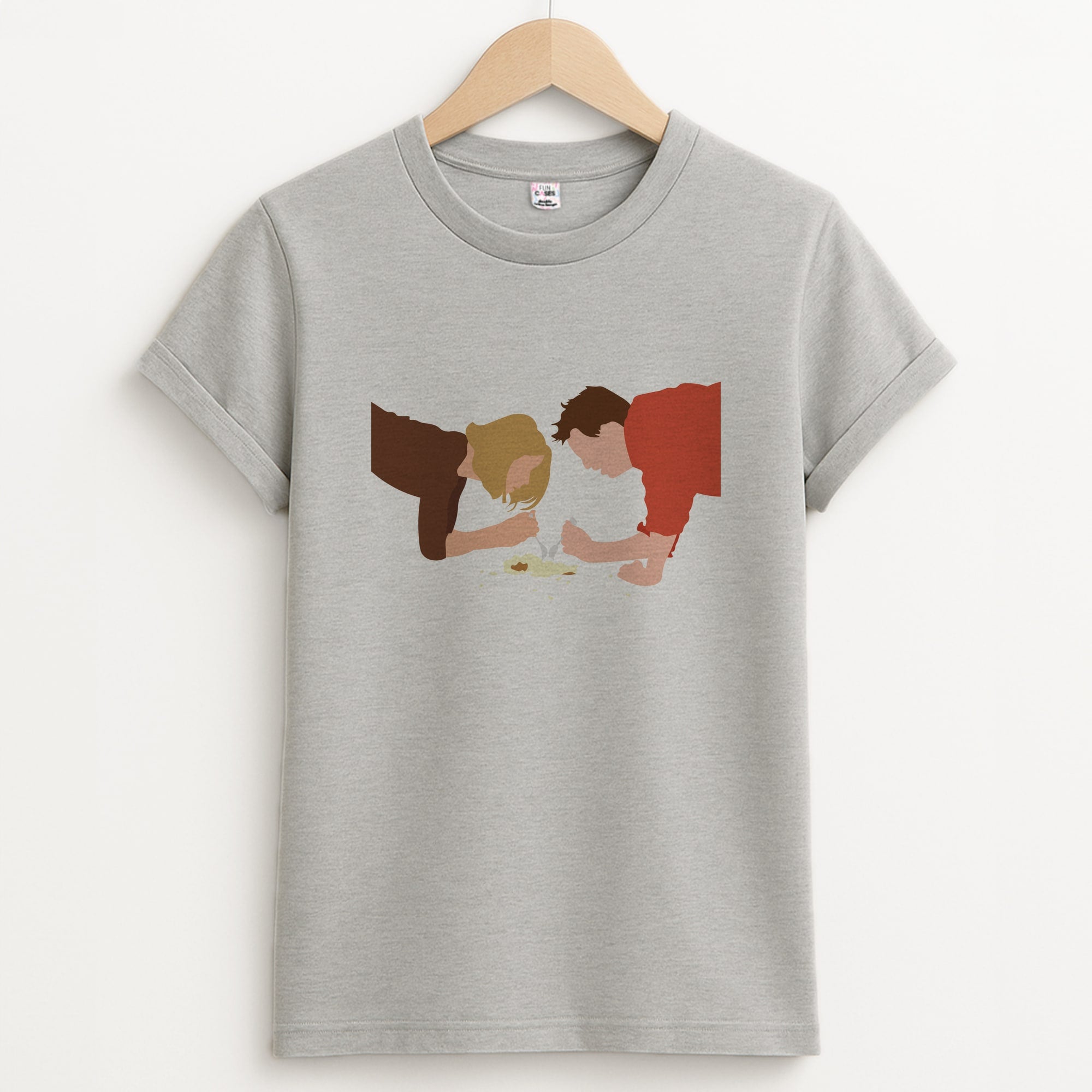Eating Some Food Unisex Grey T-Shirt