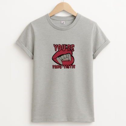You're Fang-Tastic - Halloween Unisex Grey T-Shirt